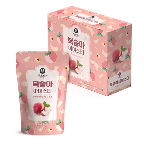 맥널티 복숭아 아이스티, 190ml, 10개