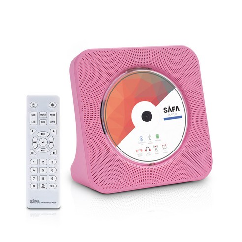 사파 무선 포터블 스탠딩 블루투스 CD플레이어, PINK, SCD100