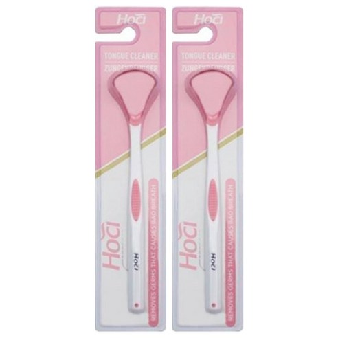 생활필수품 혀 백태 설태 제거기 크리너 핑크, 10g, 2개