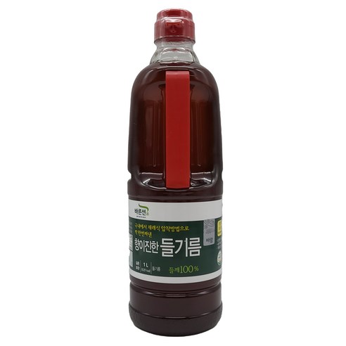 풀무원 풀스키친 향이진한들기름, 1L, 1개
