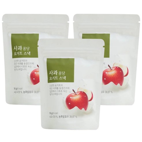 ORGA 퐁당 요거트 스낵 16g, 사과맛, 3개
