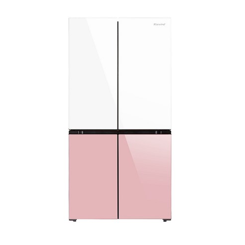 캐리어 클라윈드 피트인 파스텔 4도어 냉장고 436L 방문설치, 하프핑크, KRNF436PPS1