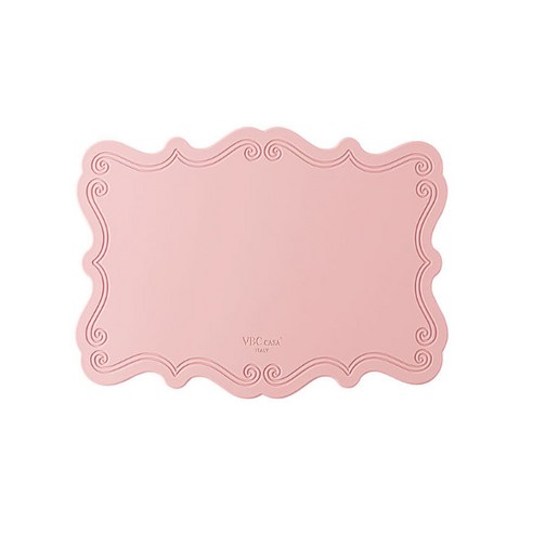 VBCCASA 사각 실리콘 플레이스매트, 바로크 핑크, 400mm x 260mm x h 3mm