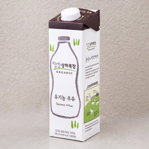 상하목장 유기농 인증 우유, 900ml, 1개 생수/음료 Best Top5