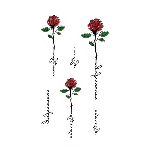 비비에라 반영구적 패션 타투 스티커 85 x 150 mm, W-0719, 1개