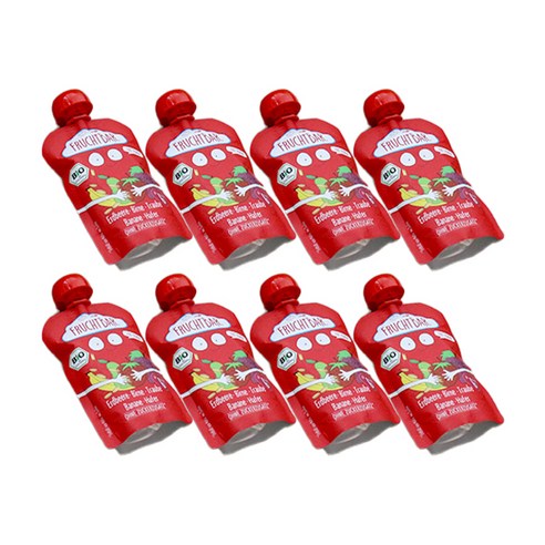 프루트바 유기농 과일 퓨레 100g, 사과딸기, 8개