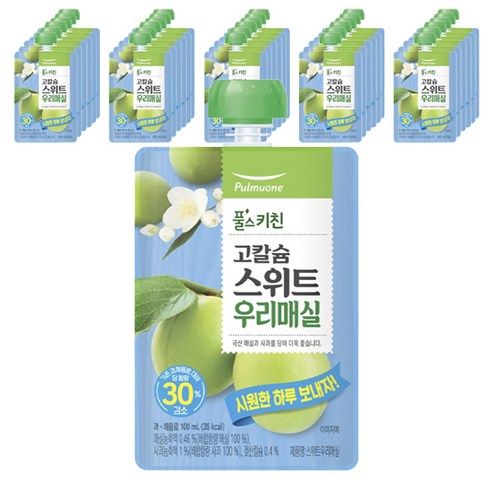 풀무원 풀스키친 고칼슘 스위트 우리매실 주스 100ml, 매실맛, 40개