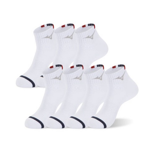   Mizuno Men's Flip Single-neck Socks 7p Set, White