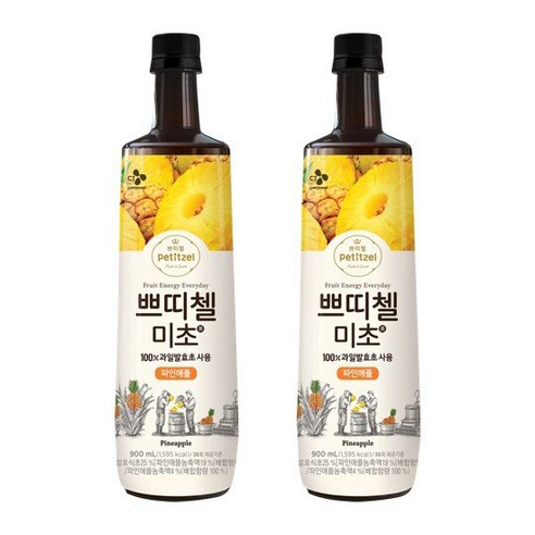 쁘띠첼 미초 파인애플 식초, 900ml, 2개