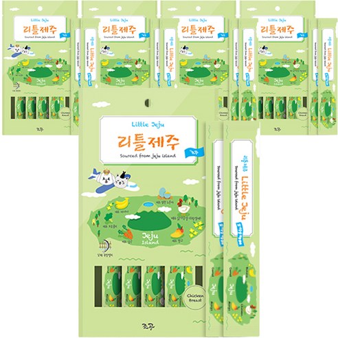 조공 리틀제주 반려동물 파우치 간식 4p, 닭가슴살, 60g, 5팩