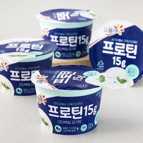 빙그레 요플레 프로틴 플레인, 150g, 4개