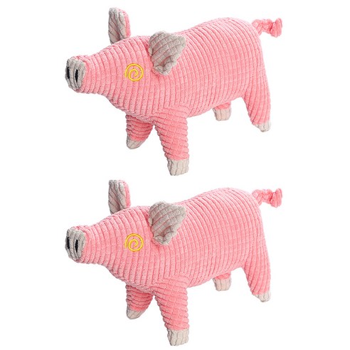 요기쏘 강아지 핑크 돼지 삑삑이 인형, 2개
