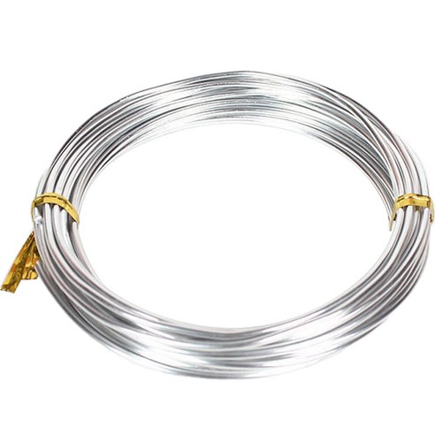 공예 철 와이어 2mm x 5m, 20 실버, 1개