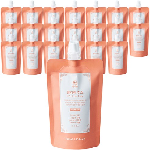 한끼올 정양수 콜리어주스 야채 사과당근 과채, 100ml, 21개
