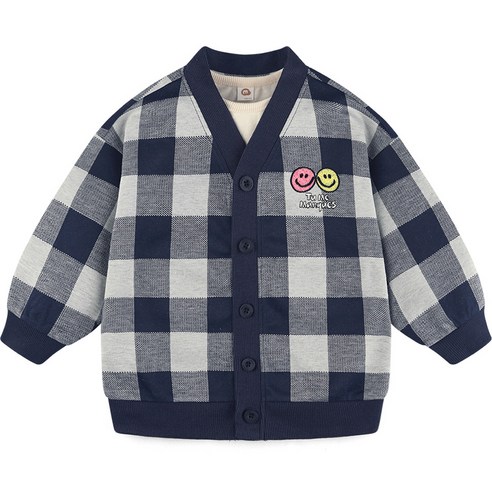 아기여름가디건 밀크마일 아동용 스마일 체크 쟈가드 가디건 Best Top3