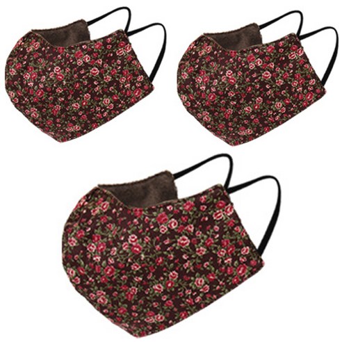 입체 기모 항균 일반형 마스크 M, 1개입, 3개, 03