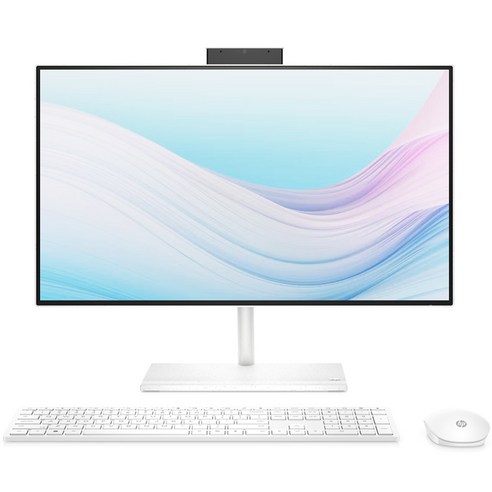 HP 일체형 PC Starry White HP All-in-One Desktop 24-ck0000kl (셀러론-J4025 60.5cm WIN11 Pro RAM 4GB NVMe 256GB) + 키보드 + 마우스, HP All-in-One 24 – ck0000kl, 기본형