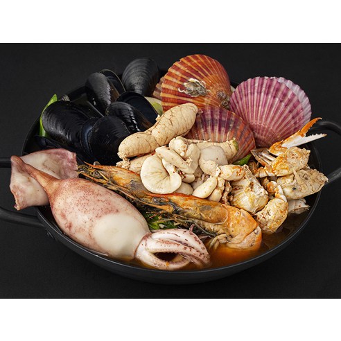 바다자리 통오징어 해물탕 + 야채소스 씨키트 3~4인분, 1개, 900g