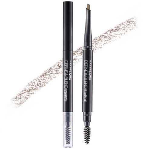 메이블린 디파인 앤 블렌드 브로우 펜슬 0.16g, 내추럴 브라운, 2개