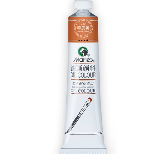 벨리안 전문가용 유화 아크릴 대용량 물감 217 인디안옐로우, 1색, 170ml