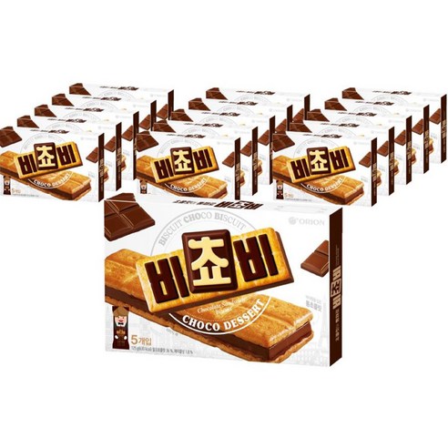 오리온 비쵸비 비스켓 5p, 125g, 16개
