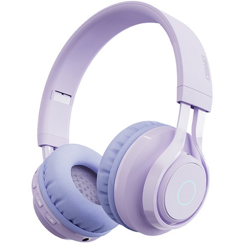 청량한 디알고 블루투스 5.0 휴대용 청력보호 무선 헤드폰, DRGO-BH07C, 퍼플 가전디지털