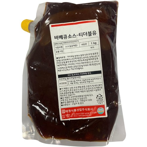 태원 바베큐 소스 티더블유, 1kg, 3개