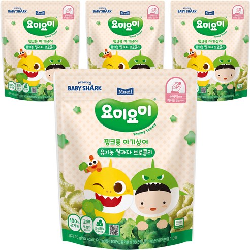 요미요미 유기농 쌀과자 25g, 브로콜리, 4개