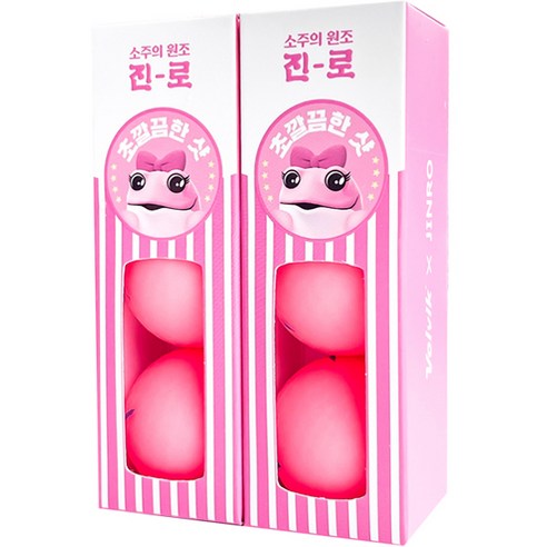 볼빅 진로 두꺼비 비비드 라이트 골프공 3피스 6p, 핑크, 6개입, 1개