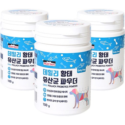 파미데이즈 강아지 데일리 황태 유산균 파우더 100g, 황태맛, 3개