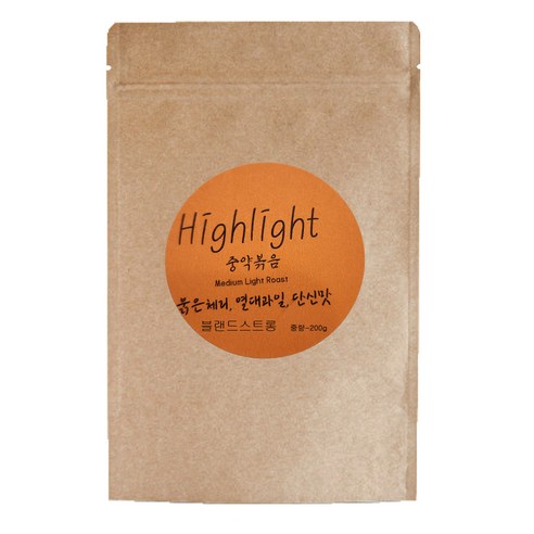 레인보우피치 RP 커피 원두 하이라이트, 홀빈, 200g
