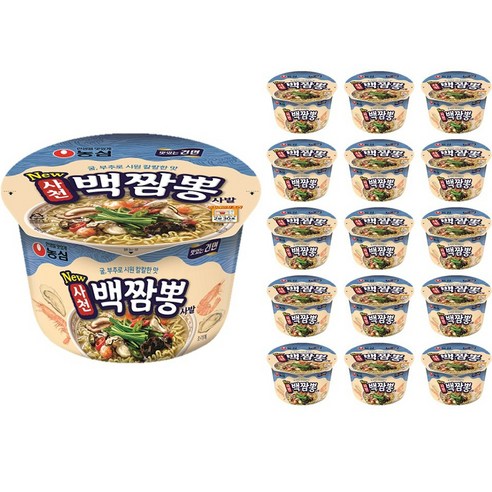 사천 백짬뽕 사발 75g, 16개