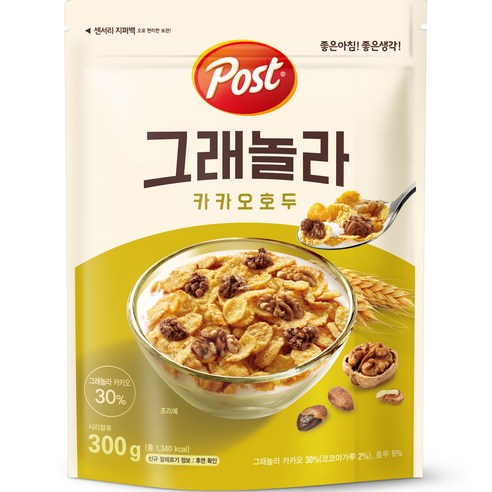 동서 포스트 카카오 호두 그래놀라, 300g, 1개