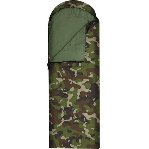 에쉬울프 캠핑 겨울용 침낭 2400g, 카무플라주, 1개