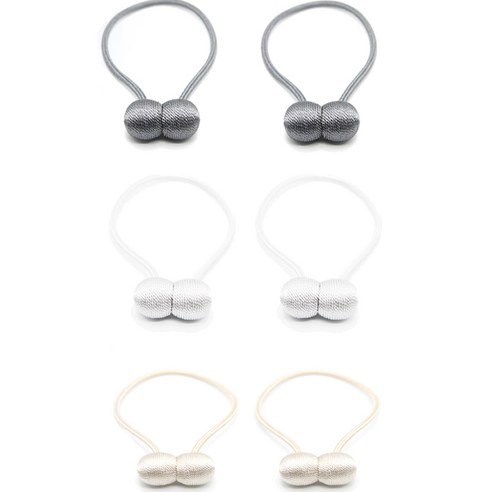 윈샵 타이백 3종 x 2p 세트, 화이트 + 베이지 + 다크그레이, 1세트