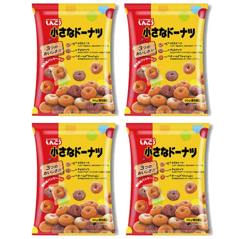 신코 미니도넛 360g 4p 세트, 90g, 4개