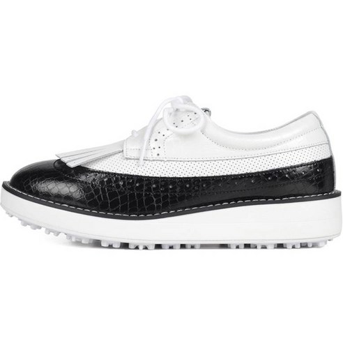 여성용 방수 스파이크리스 가죽 수제 스코아 골프화 NQ150