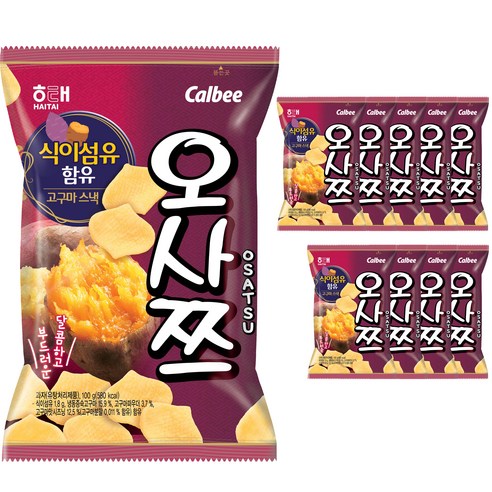 해태제과 오사쯔 과자, 100g, 10개