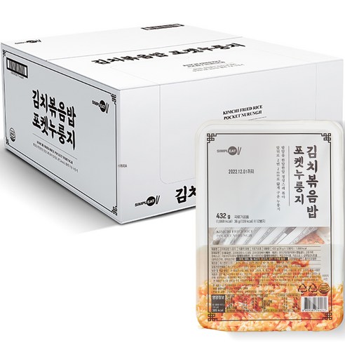심플잇 김치 포켓누룽지, 432g, 15개