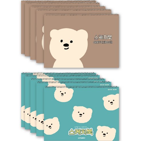 아트모아 스케치북 2종 x 5p 세트, 345x248, 30매