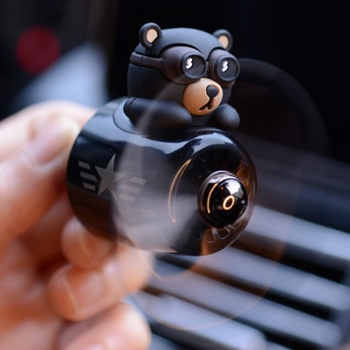 당신의 자동차를 향기로 가득 채우는 머레이 조종사 캐릭터 HIKII Bear Black + 송풍구 차량용 고체 방향제 3p 세트