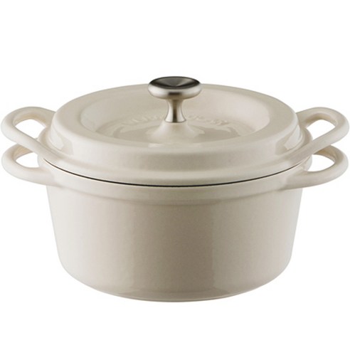 버미큘라 오븐팟 주물냄비 0.85L, 내추럴 베이지, 14cm