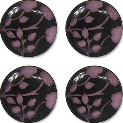 고급 큐빅 가디건 코트 단추 30mm, 꽃3(인디핑크), 4개