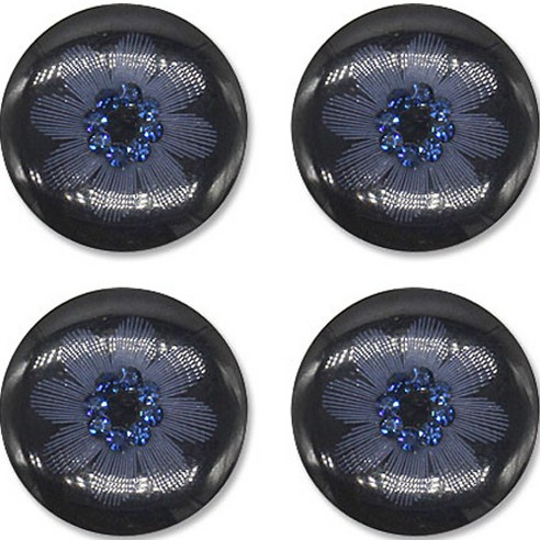 고급 큐빅 가디건 코트 단추 30mm, 꽃1(네이비), 4개