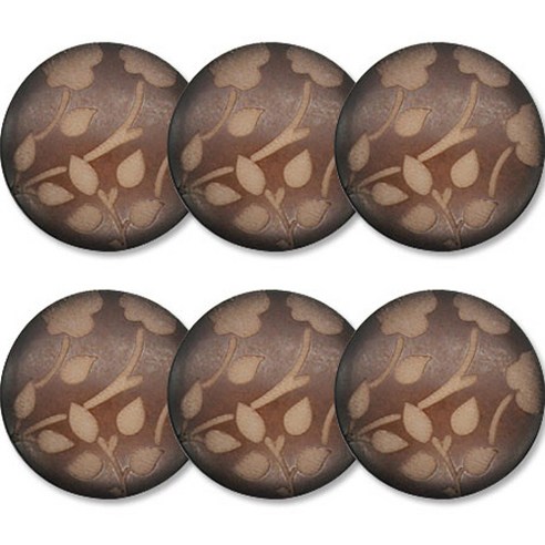 고급 큐빅 가디건 코트 단추 30mm, 꽃2(브라운), 6개
