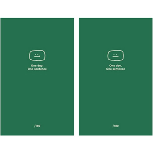 인디고 자문자답 오늘기분 한 문장 일기 6개월용 + 데코스티커, 행복해(그린), 2개