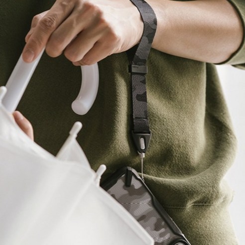 링케 디자인 핸드 스트랩, 카모 블랙, 1개