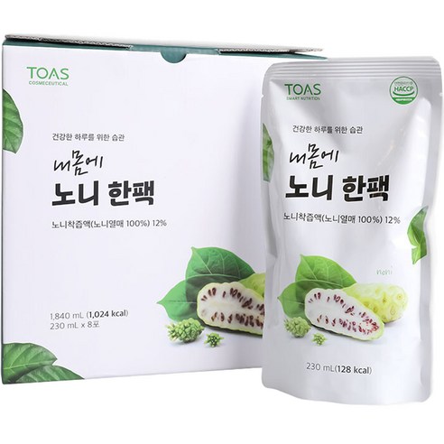 토아스 내몸에 노니 한팩, 16개, 230ml