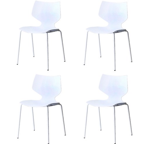 영가구 라일 인테리어 디자인 의자 4p, 화이트, 4개