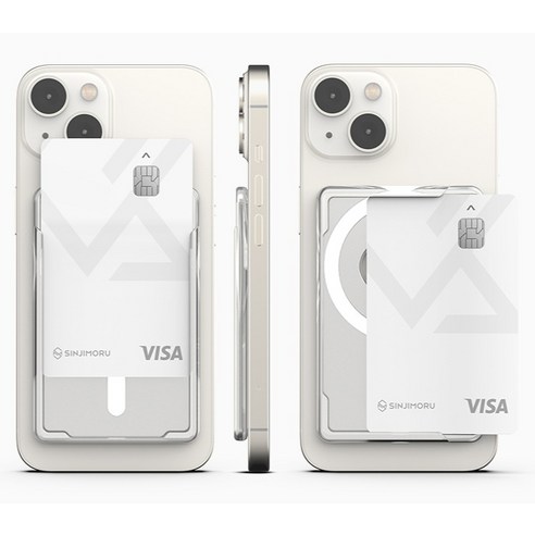 세련되고 기능적인 신지모루 맥세이프 M 슬림 슬롯 카드지갑 휴대폰 케이스로 휴대폰을 보호하세요.